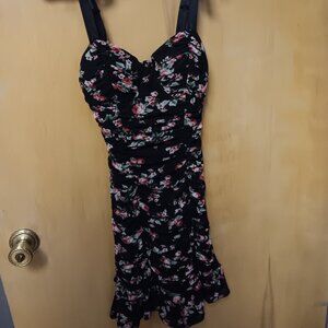 Kohl's Black Green Red Summer Dress Medium New With Tag